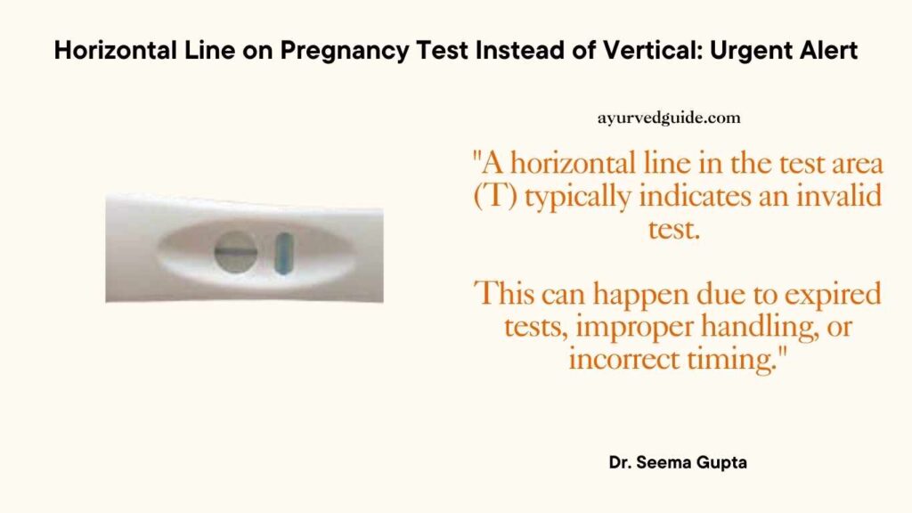 Horizontal Line on Pregnancy Test Instead of Vertical