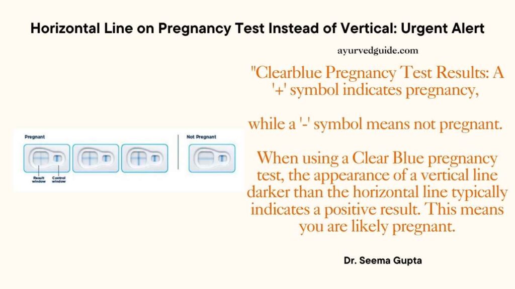 Clear blue pregnancy test, vertical line darker than horizontal. What does this mean?