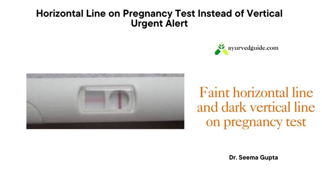 Faint Horizontal Line and Dark Vertical Line on Pregnancy Test