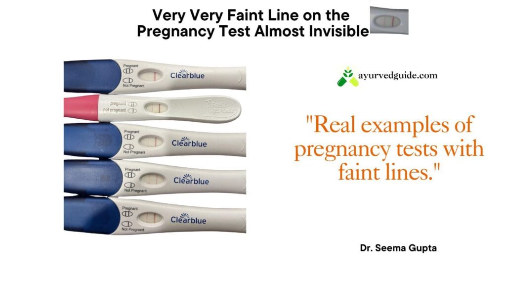 Pictures of pregnancy tests with faint lines