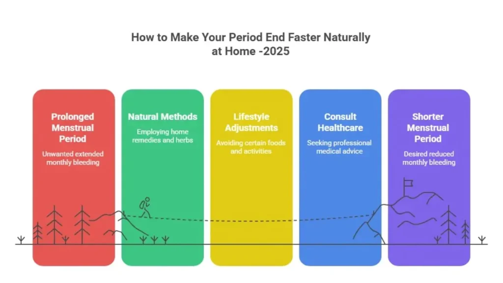 how to Make Your Period End Faster Naturally at Home